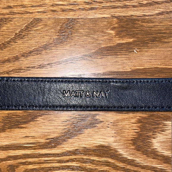 Matt & Nat black fake leather belt - Picture 2 of 3